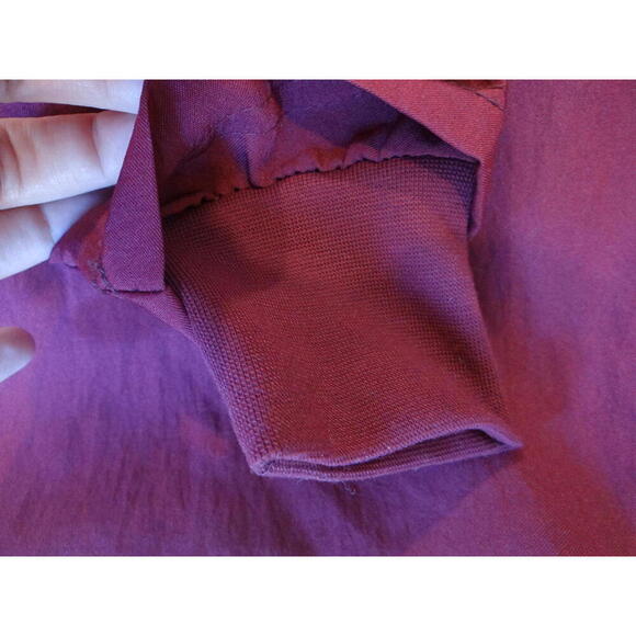 Four-Stretch Women's Burgundy Button-Front Medical Scrub Jacket XL - Picture 6 of 6